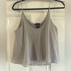 Lacy Mesh Gray Crop Top